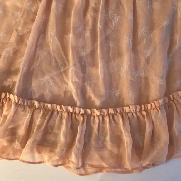 LC Lauren Conrad Orange Smocked Bubble Mini Skirt - Picture 5 of 6